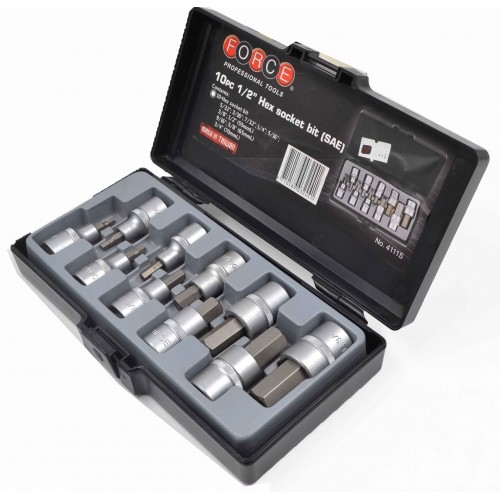 Набор головок 1/2" с насадкой HEX 10ед. дюймовые